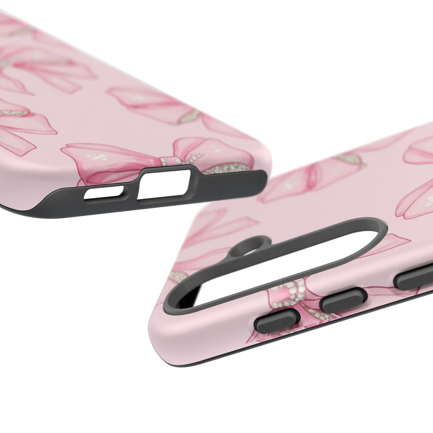 Pink Bow Pattern Phone Case | Coquette Aesthetic Tough Protective Case