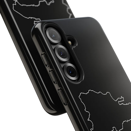 Dominican Republic Outline Phone Case – Minimal Country Map Tough Case (iPhone, Samsung, Pixel)