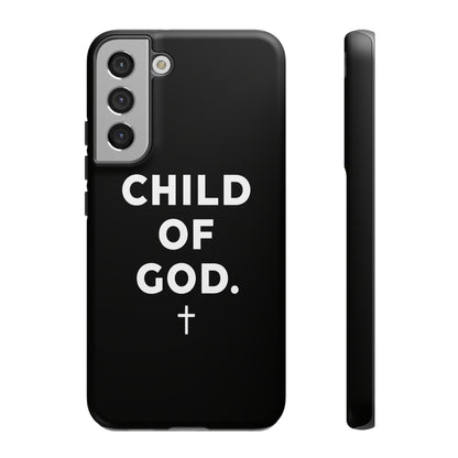 Child of God Phone Case Christian Black Aesthetic Cross Tough Cover