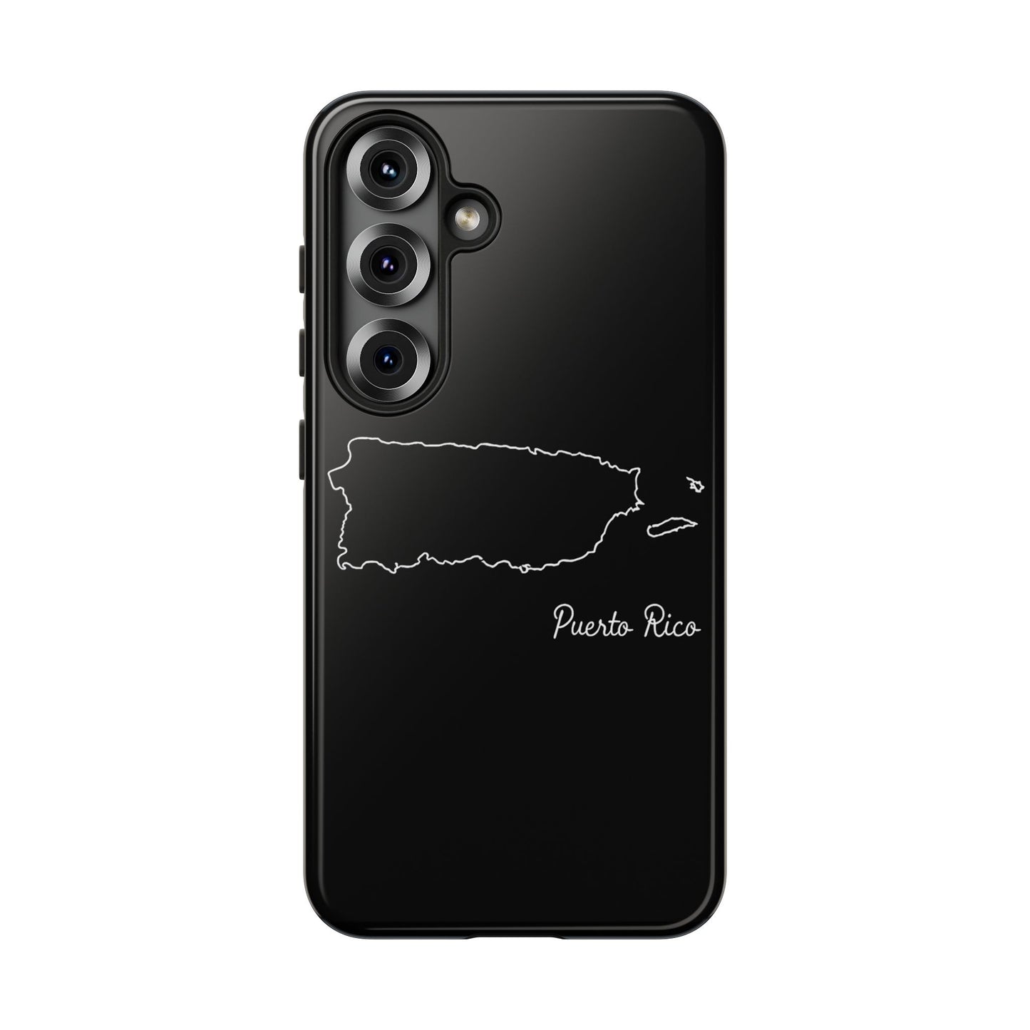 Puerto Rico Outline Phone Case – Minimal Country Map Tough Case (iPhone, Samsung, Pixel)