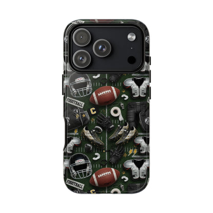 Football Pattern Phone Case – Sports Fan Tough Protective Game Day Case