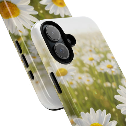 Daisy Phone Case – Floral Spring Field Tough Protective Case (iPhone, Samsung, Pixel)