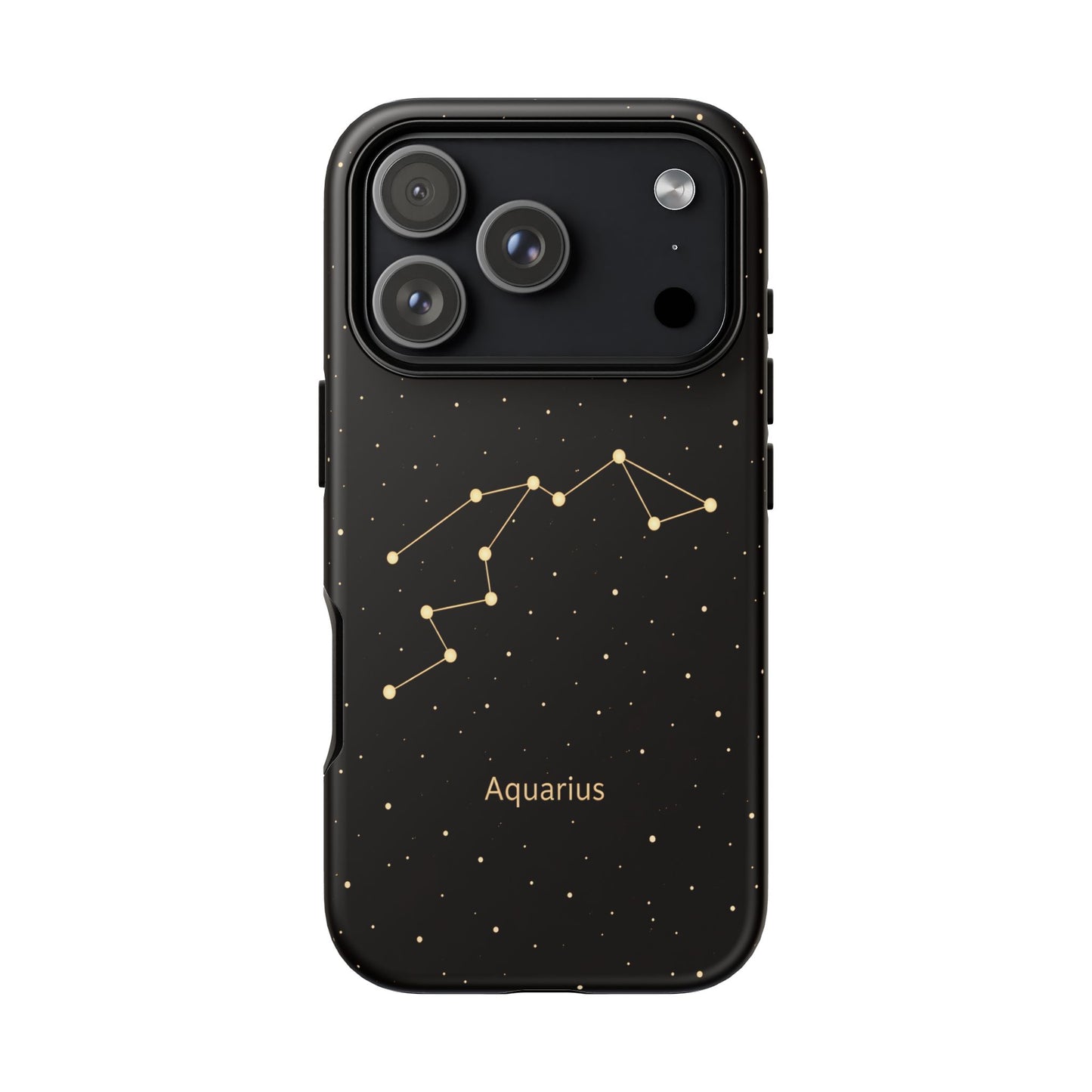 Aquarius Zodiac Constellation Phone Case – Luxe Gold Celestial Cover