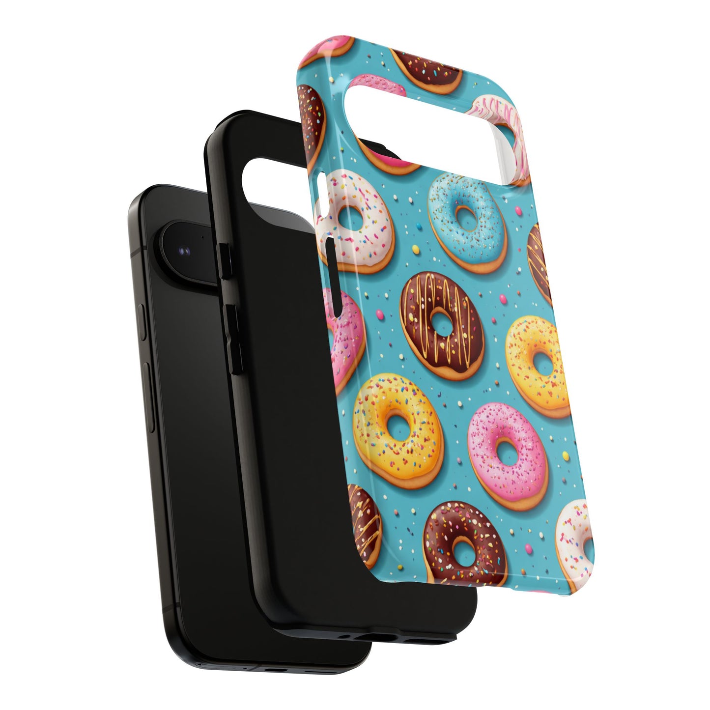 Cute Donut Pattern Phone Case – Colorful Sprinkles Dessert Design for Iphone, Samsung Galaxy and Pixel