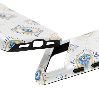 Blue Evil Eye Phone Case – Protective Slim Shockproof Cover for Iphone, Samsung Galaxy and Pixel