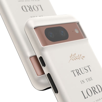 Proverbs 3:5 Christian Phone Case Trust in the Lord Minimalist Faith Cover