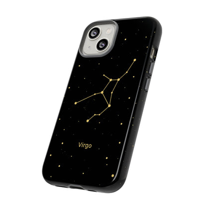 Virgo Zodiac Constellation Phone Case – Luxe Gold Celestial Cover