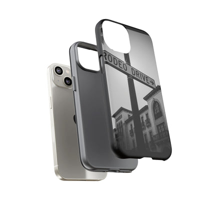 Rodeo Drive Phone Case | Los Angeles Aesthetic Black & White Photography | Luxury LA Street Tough Case for iPhone & Samsung