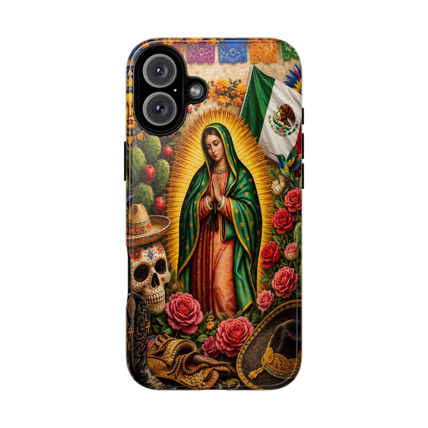 Virgen de Guadalupe Phone Case Mexican Floral iPhone Samsung Pixel Case