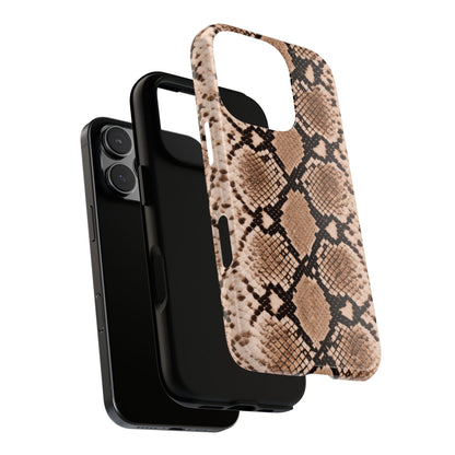 Snake Print Phone Case – Brown Python Pattern Slim Protective Cover for Iphone, Samsung Galaxy and Pixel