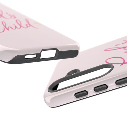 Gods Child Phone Case Christian Pink Aesthetic Tough iPhone Case
