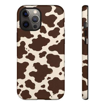 Western Cow Print Tough Phone Case for iPhone Samsung Galaxy Pixel