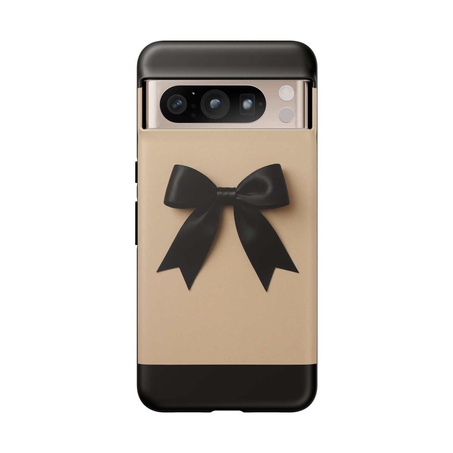 Black Bow Phone Case | Elegant Coquette Bow Design | Chic Neutral Tough Case for iPhone & Samsung
