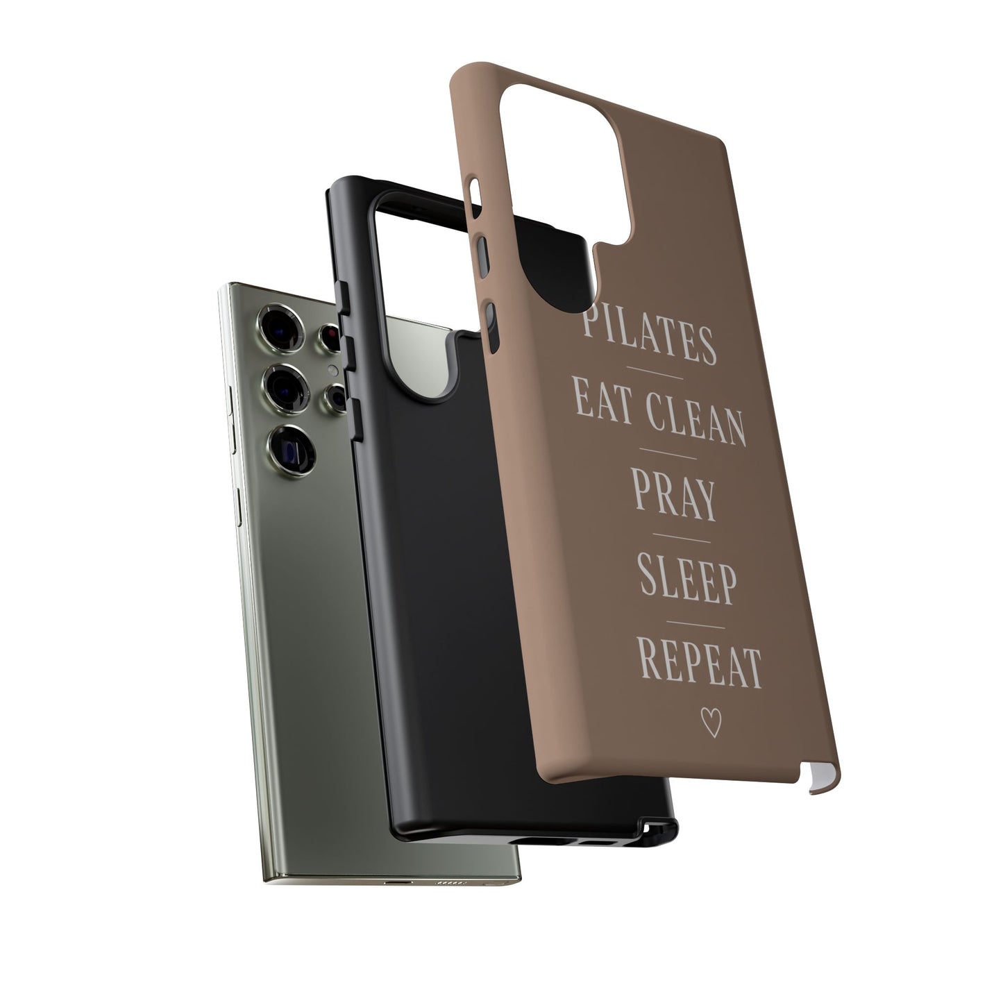 Pilates Phone Case | Eat Clean Pray Sleep Repeat Aesthetic | Wellness Girl Gift