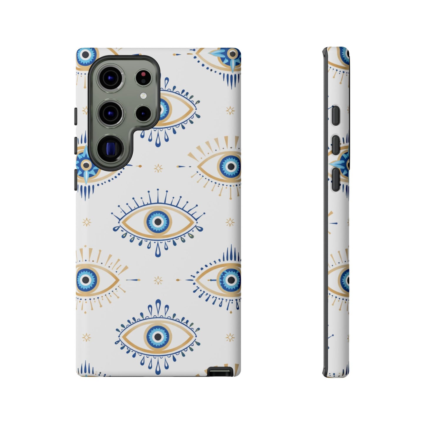 Blue Evil Eye Phone Case – Protective Slim Shockproof Cover for Iphone, Samsung Galaxy and Pixel