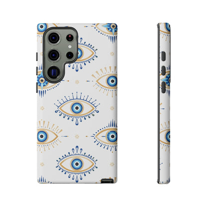 Blue Evil Eye Phone Case – Protective Slim Shockproof Cover for Iphone, Samsung Galaxy and Pixel