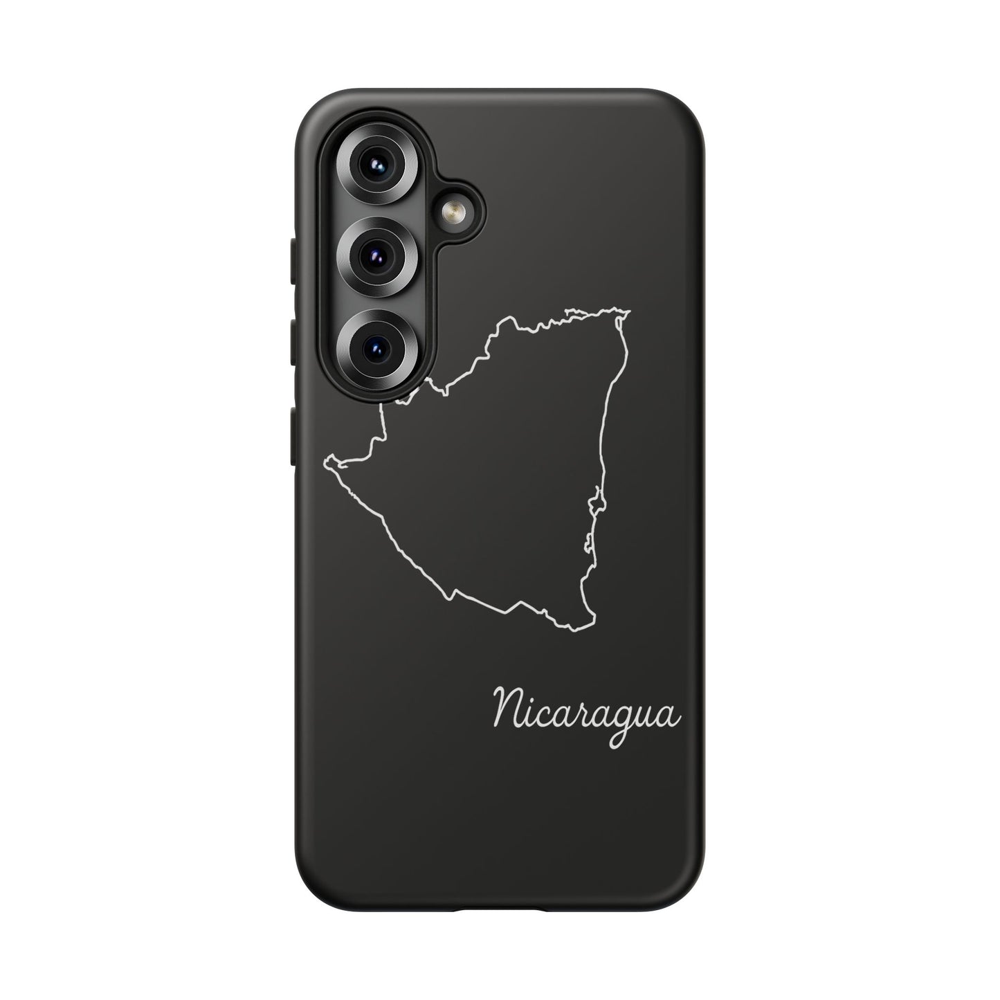 Nicaragua Outline Phone Case – Minimal Country Map Tough Case (iPhone, Samsung, Pixel)