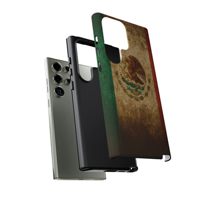 Vintage Mexico Flag Phone Case – Mexican Pride Grunge Flag Aesthetic Tough Case