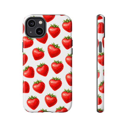 Cute Strawberry Phone Case – Aesthetic Fruit Pattern Protective Cover for Iphone, Samsung Galaxy and Pixel