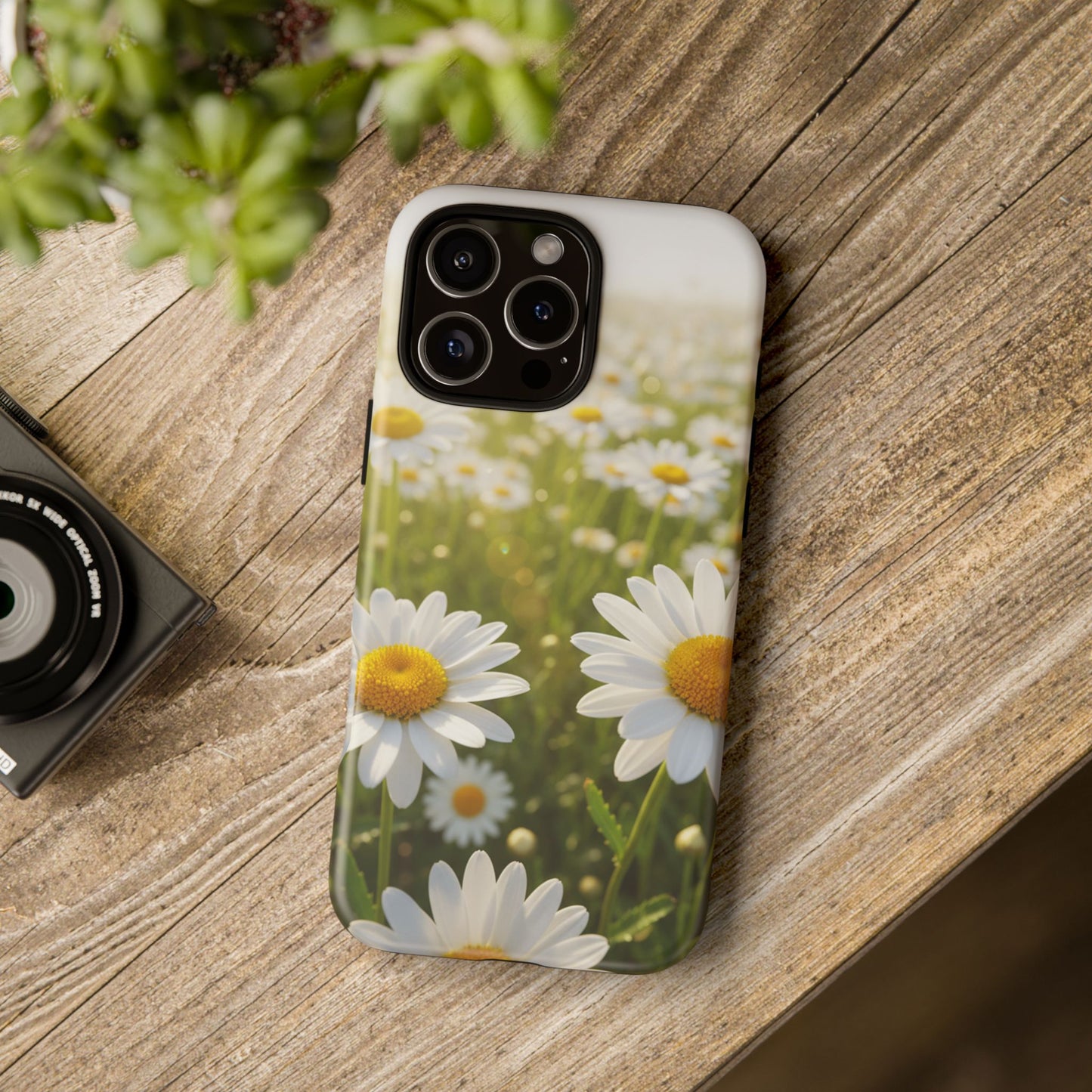 Daisy Phone Case – Floral Spring Field Tough Protective Case (iPhone, Samsung, Pixel)