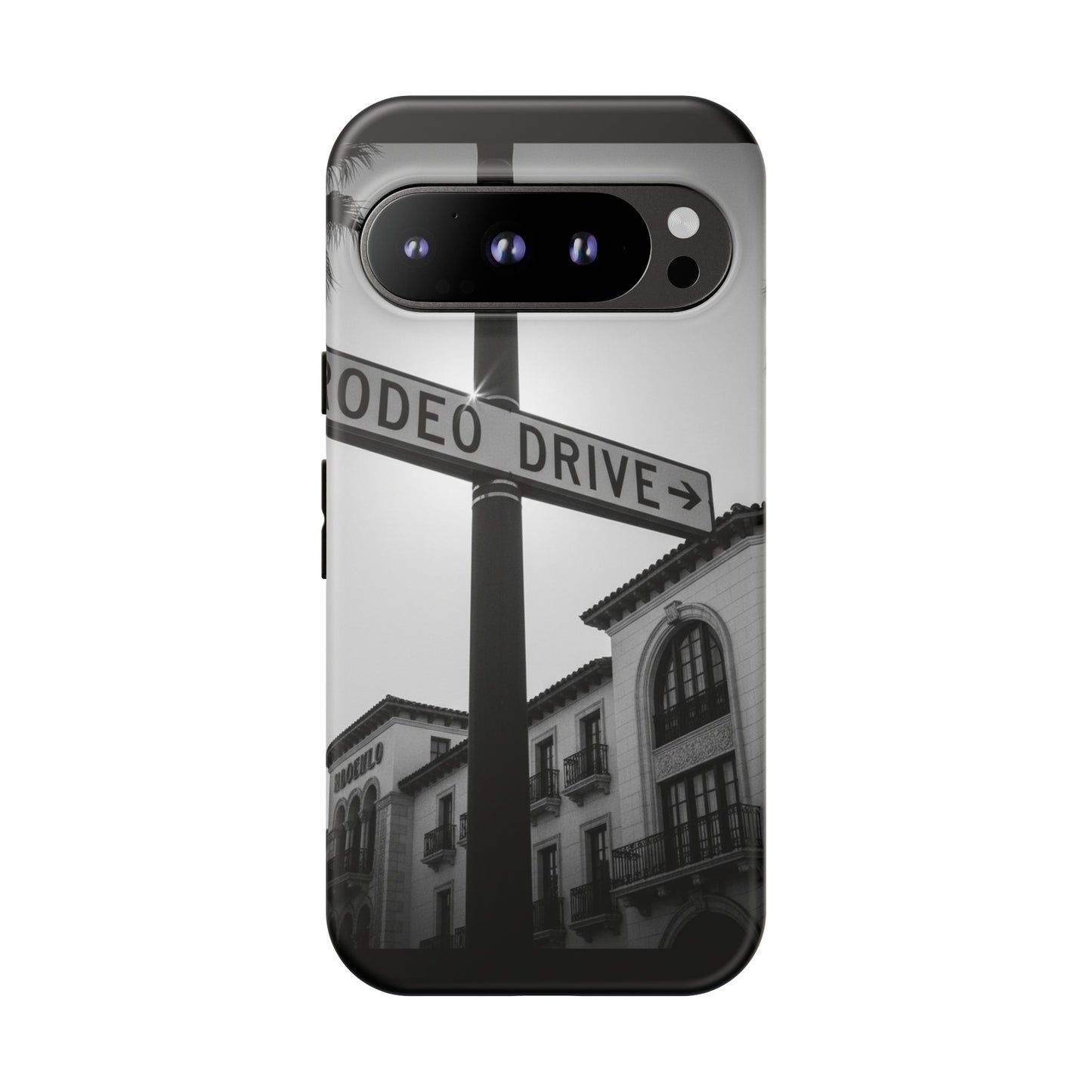 Rodeo Drive Phone Case | Los Angeles Aesthetic Black & White Photography | Luxury LA Street Tough Case for iPhone & Samsung