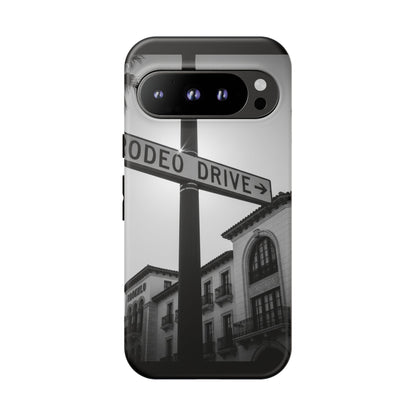 Rodeo Drive Phone Case | Los Angeles Aesthetic Black & White Photography | Luxury LA Street Tough Case for iPhone & Samsung