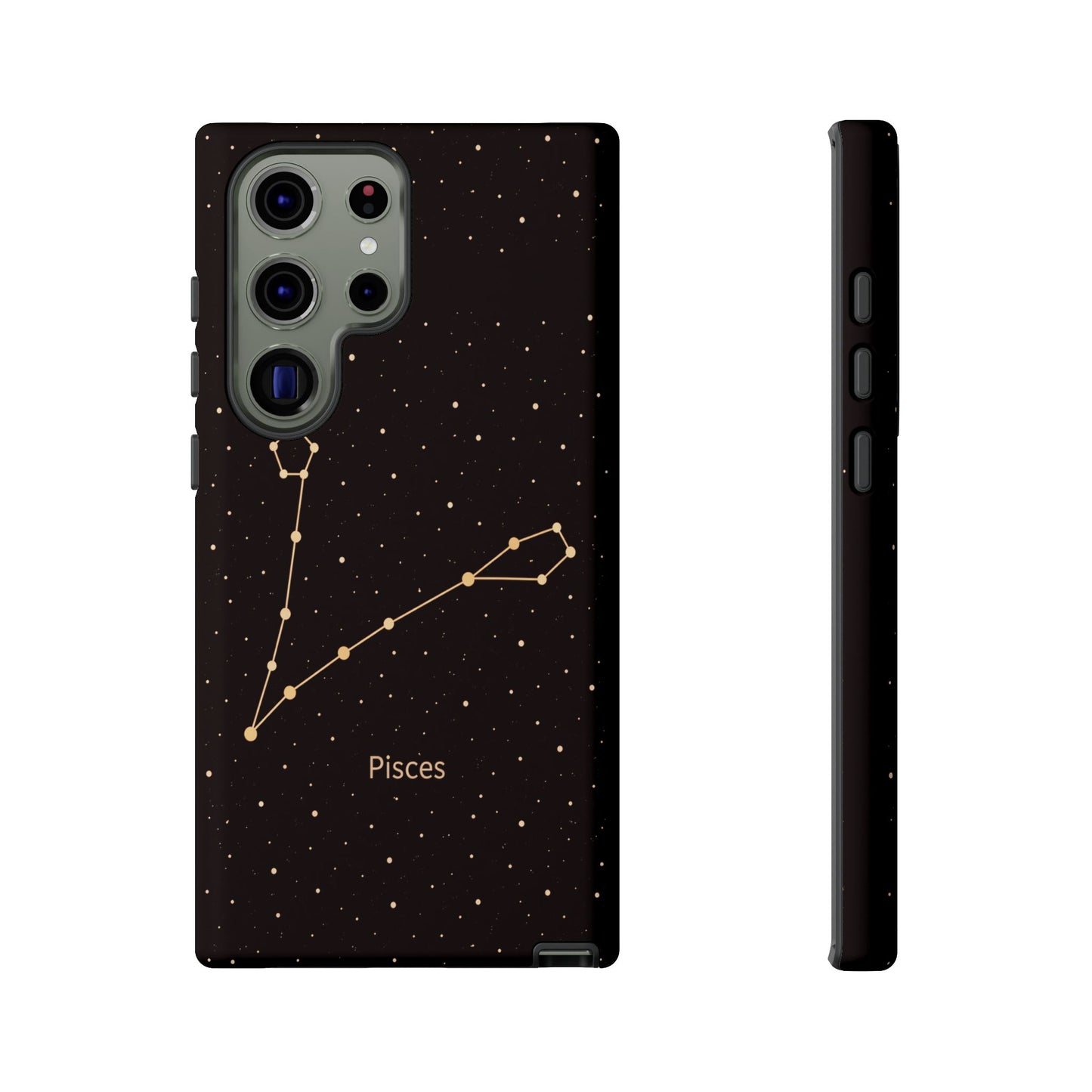 Pisces Zodiac Constellation Phone Case – Luxe Gold Celestial Cover
