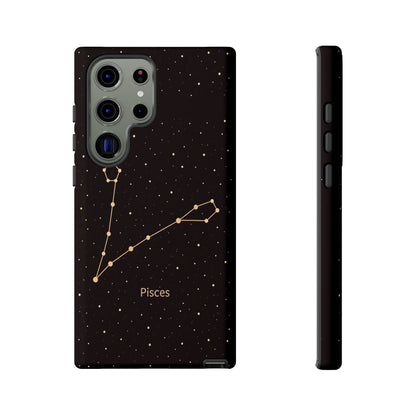 Pisces Zodiac Constellation Phone Case – Luxe Gold Celestial Cover