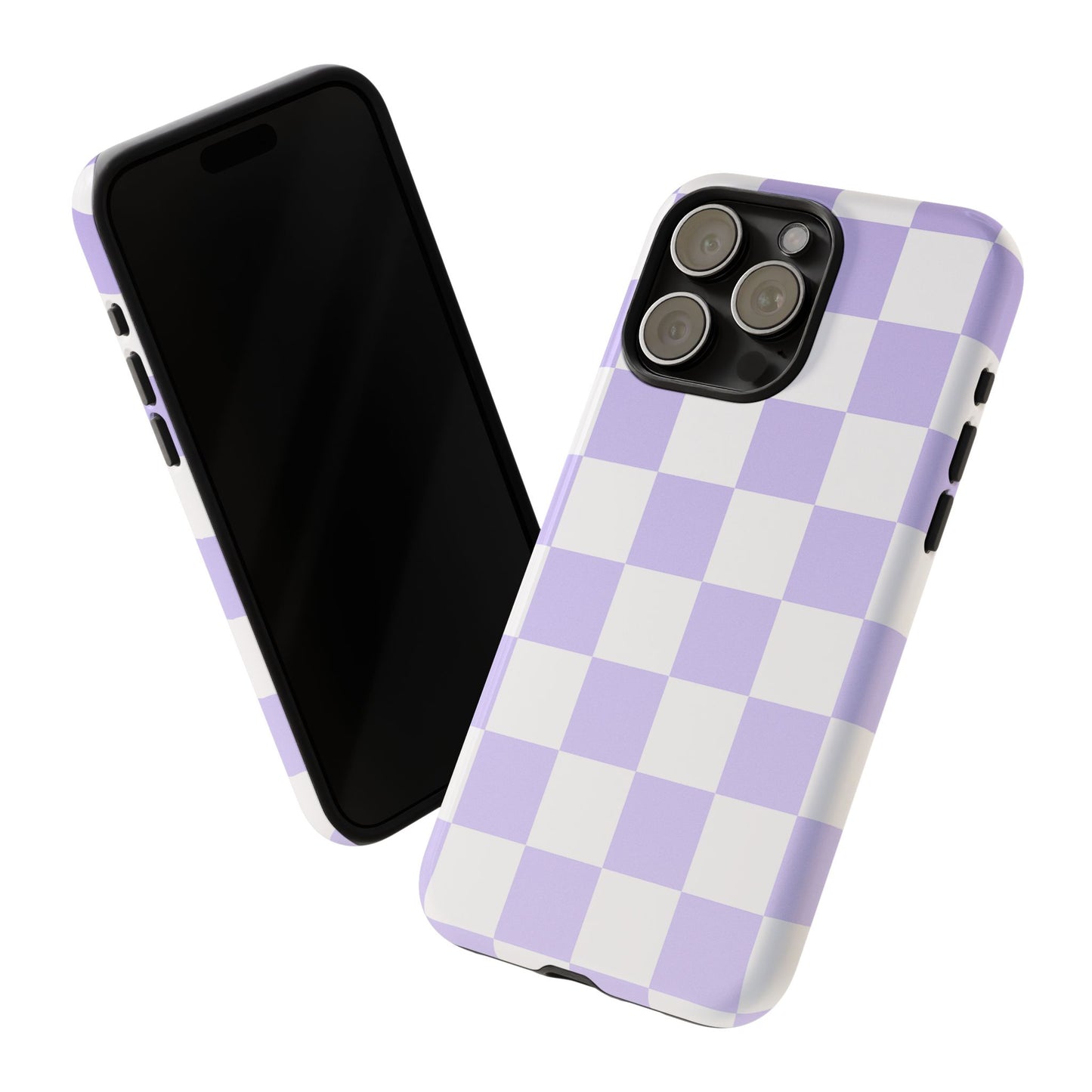 Lavender Checkerboard Phone Case | Pastel Aesthetic Tough Case