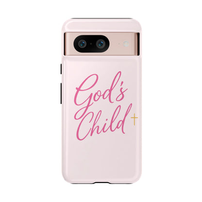 Gods Child Phone Case Christian Pink Aesthetic Tough iPhone Case
