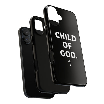 Child of God Phone Case Christian Black Aesthetic Cross Tough Cover