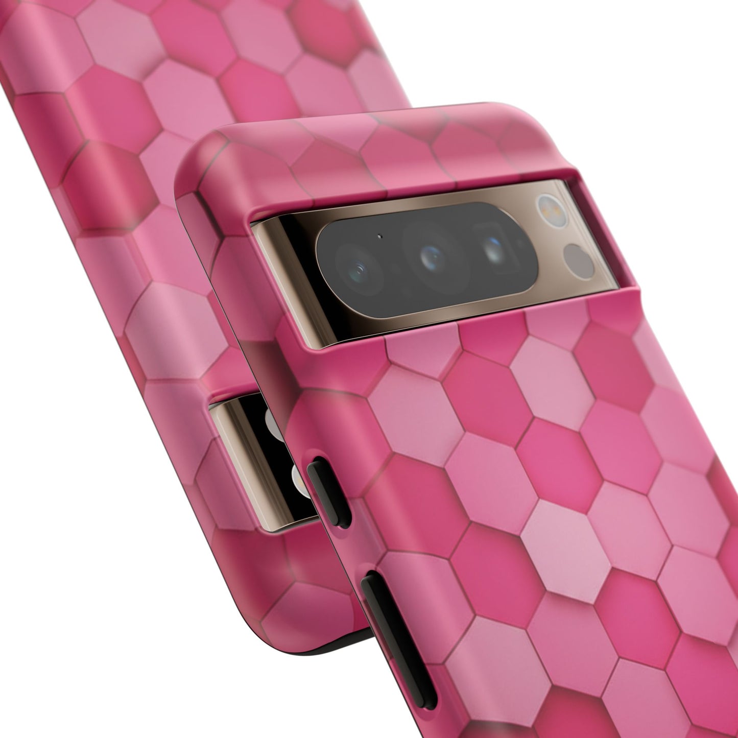 Hot Pink Hexagon Phone Case | Honeycomb Geometric Aesthetic | Cute Pink iPhone & Samsung Tough Protective Case