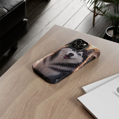 Siberian Husky Tough Phone Case | Blue Eyes Dog Cover Protective iPhone Case