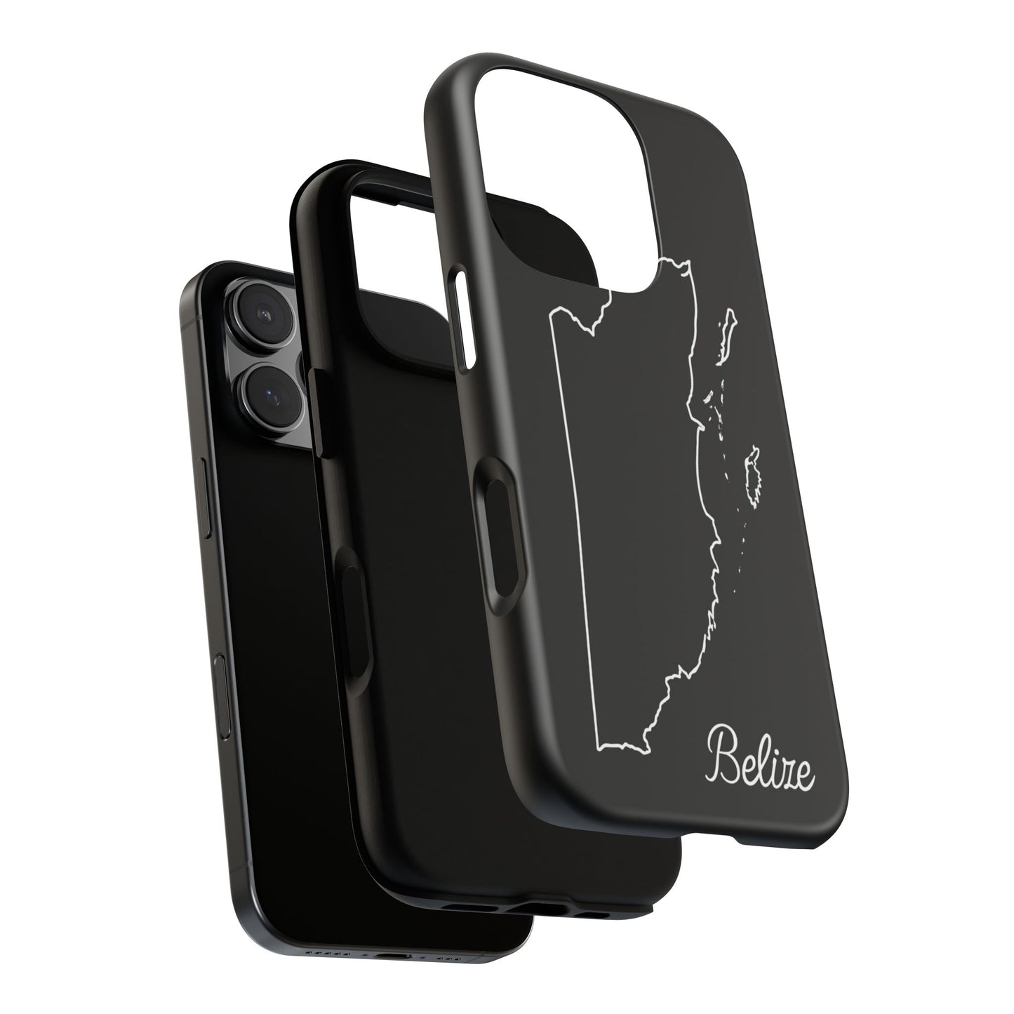 Belize Outline Phone Case – Minimal Country Map Tough Case (iPhone, Samsung, Pixel)
