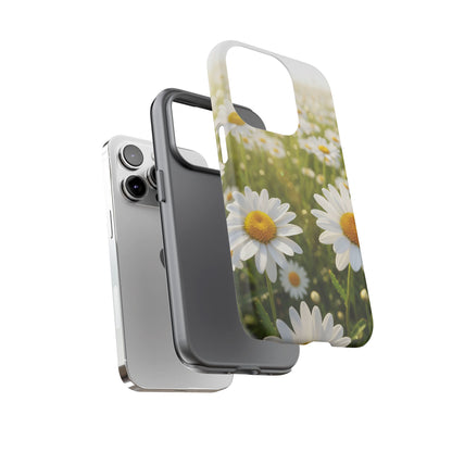 Daisy Phone Case – Floral Spring Field Tough Protective Case (iPhone, Samsung, Pixel)