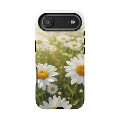 Daisy Phone Case – Floral Spring Field Tough Protective Case (iPhone, Samsung, Pixel)