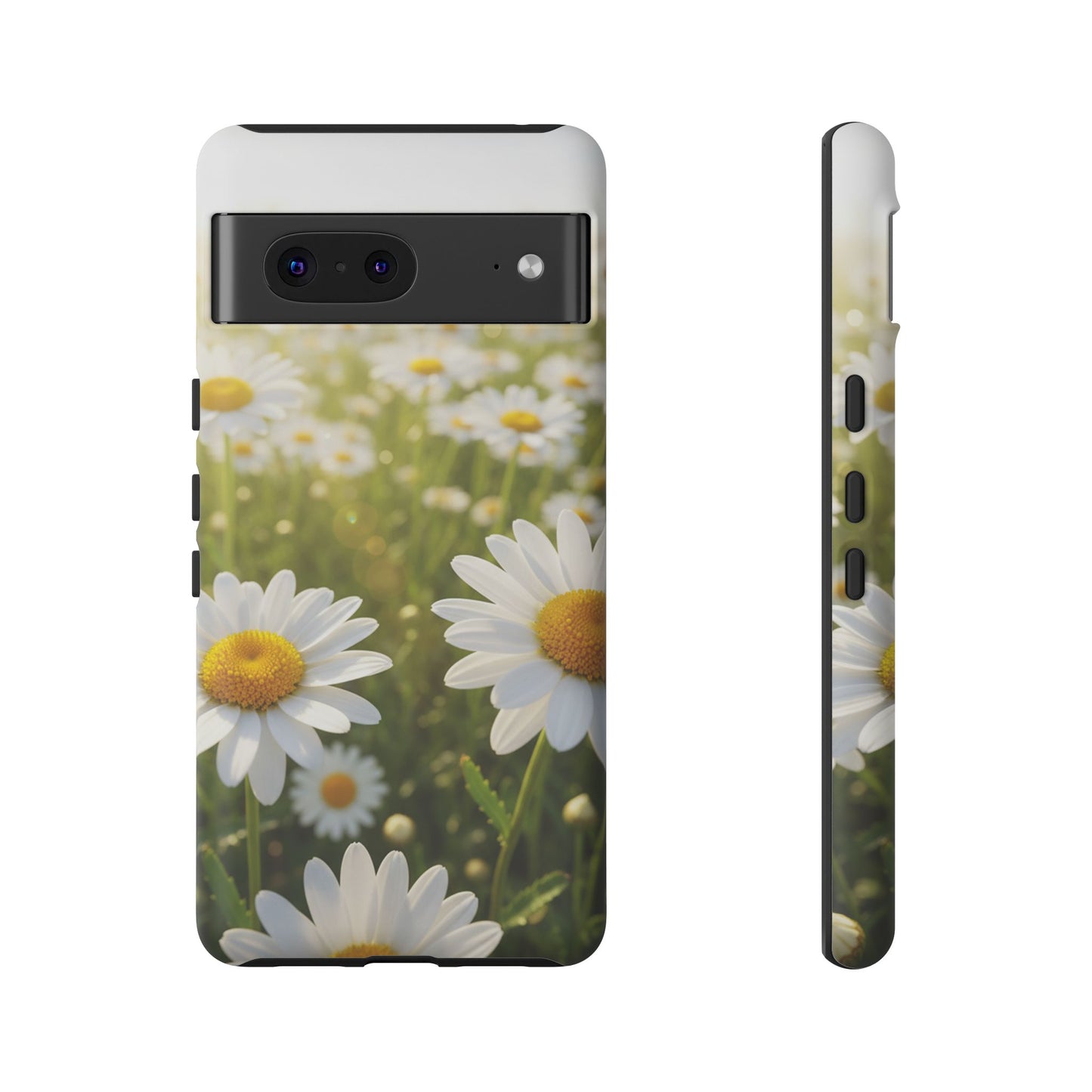 Daisy Phone Case – Floral Spring Field Tough Protective Case (iPhone, Samsung, Pixel)
