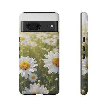 Daisy Phone Case – Floral Spring Field Tough Protective Case (iPhone, Samsung, Pixel)