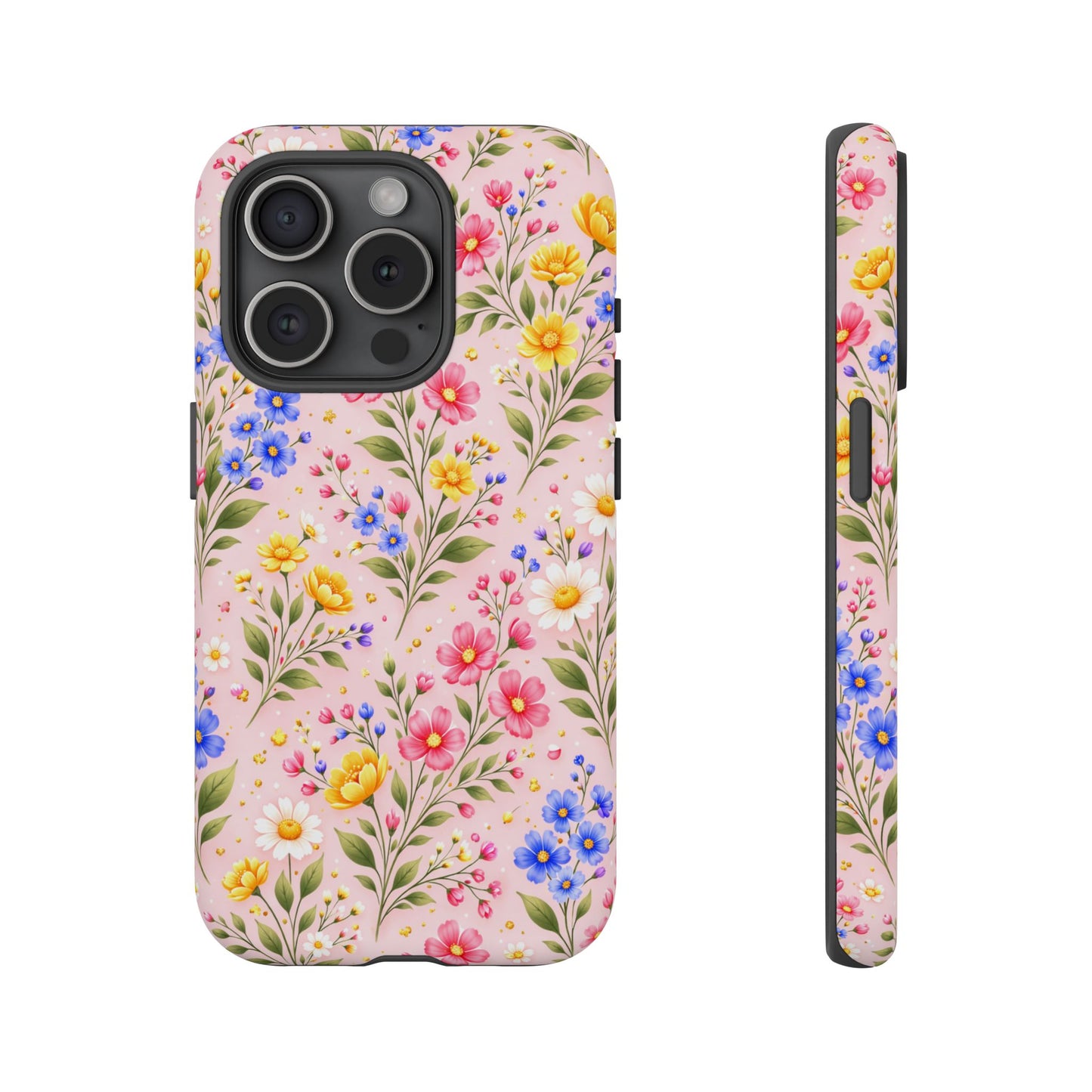 Wildflower Floral Phone Case Vintage Spring Meadow Tough Cover