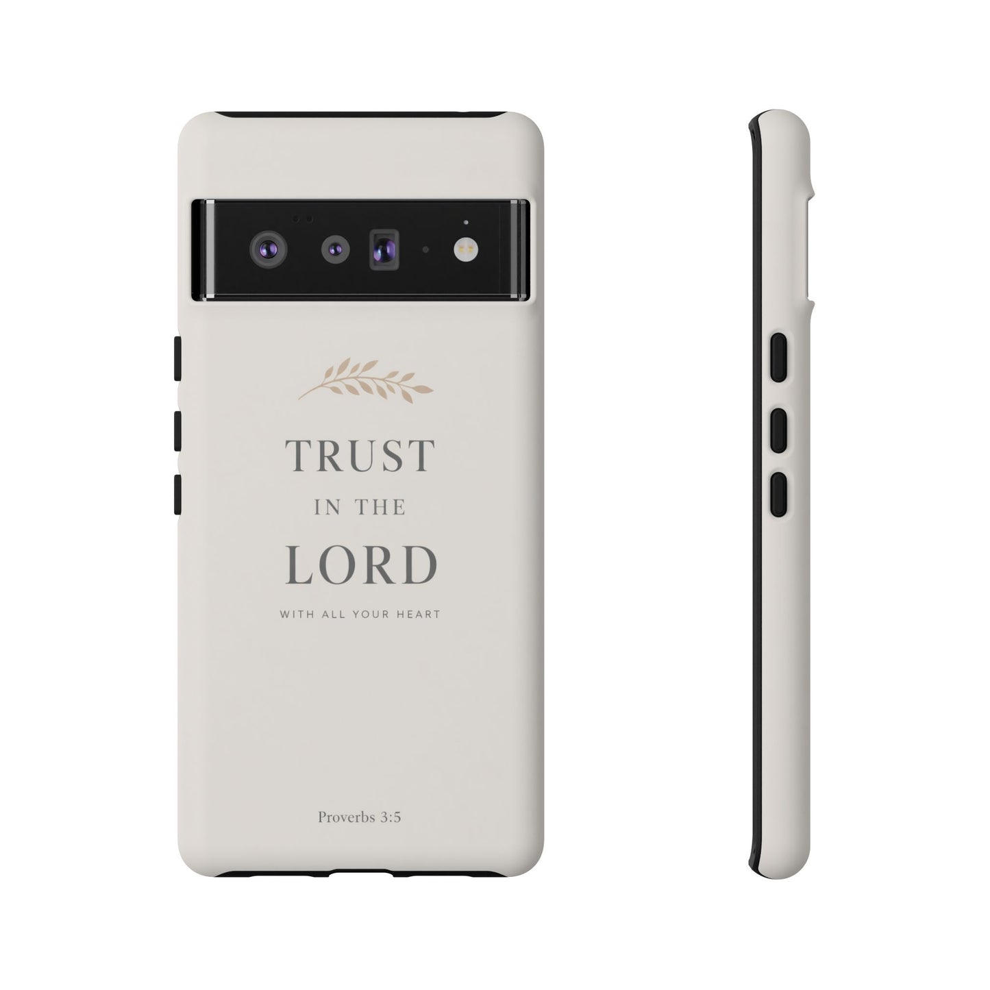 Proverbs 3:5 Christian Phone Case Trust in the Lord Minimalist Faith Cover