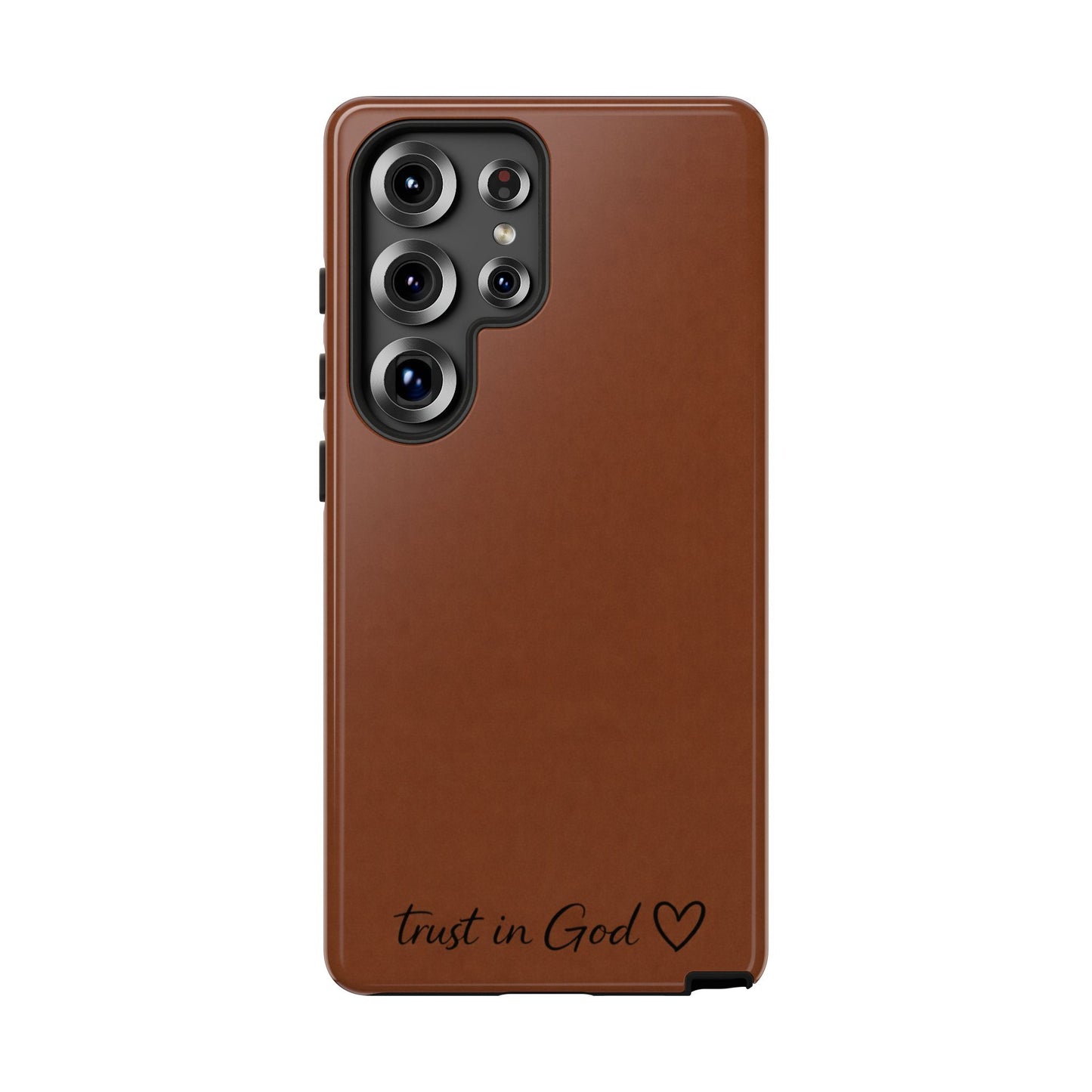Trust in God Phone Case – Brown Christian Tough Cover