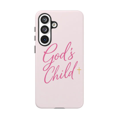 Gods Child Phone Case Christian Pink Aesthetic Tough iPhone Case