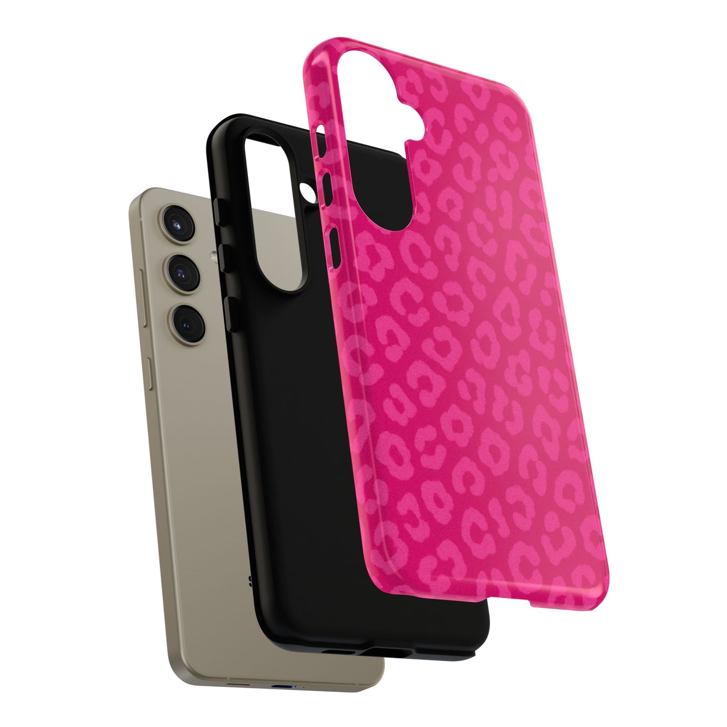 Hot Pink Leopard Phone Case – Bold Coquette Aesthetic Tough Case