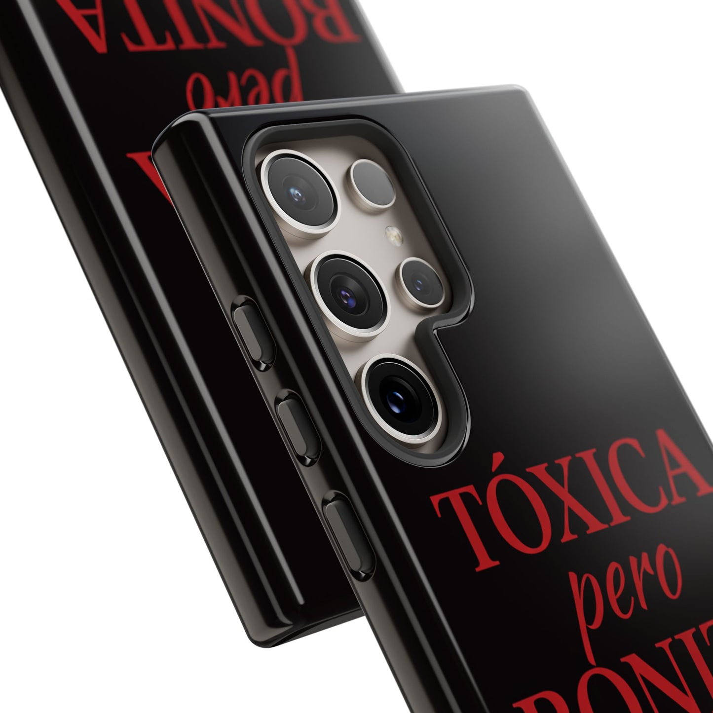 Toxica Pero Bonita Phone Case, Latina Quote Case, Red Lips Aesthetic, Spanish Saying Case, Trendy Tough Cover