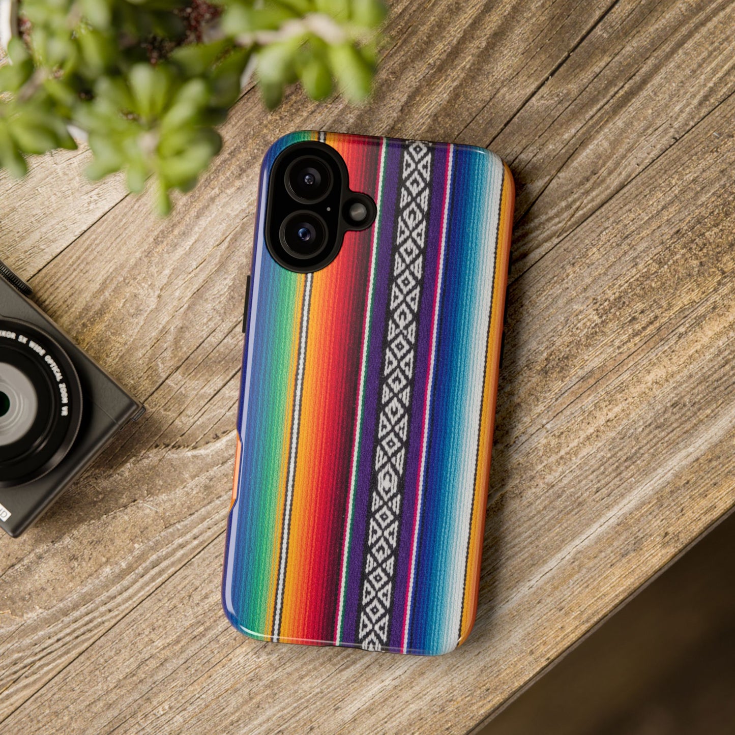 Serape Stripe Phone Case – Colorful Mexican Blanket Pattern Tough Case