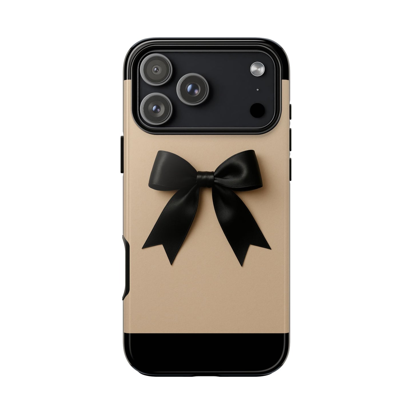 Black Bow Phone Case | Elegant Coquette Bow Design | Chic Neutral Tough Case for iPhone & Samsung
