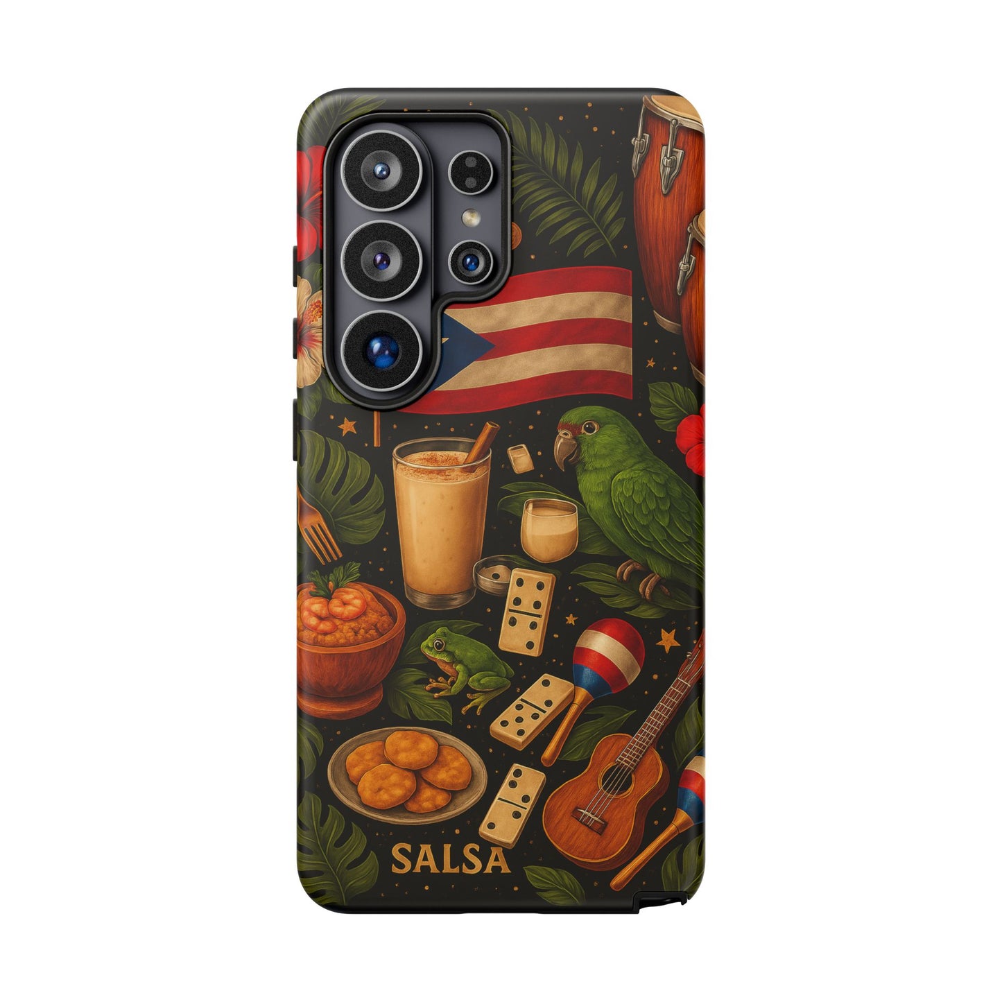 Puerto Rican Culture Phone Case | Boricua Icons Caribbean Aesthetic Tough Protective Case