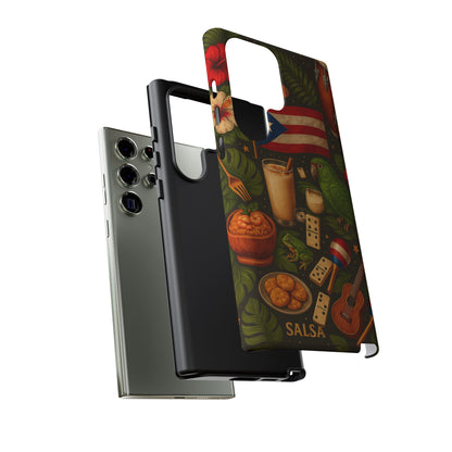 Puerto Rican Culture Phone Case | Boricua Icons Caribbean Aesthetic Tough Protective Case