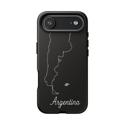 Argentina Outline Phone Case – Minimal Country Map Tough Case (iPhone, Samsung, Pixel)