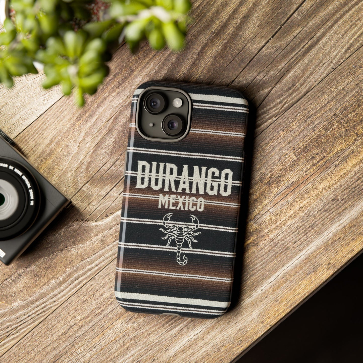 Durango Mexico Phone Case | Serape Scorpion Western Design | Mexican Heritage Tough Case for iPhone & Samsung